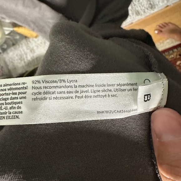 Eileen Fisher Gray Long Sleeve Bamboo Scoop Neck Sheath Dress - Picture 5 of 5